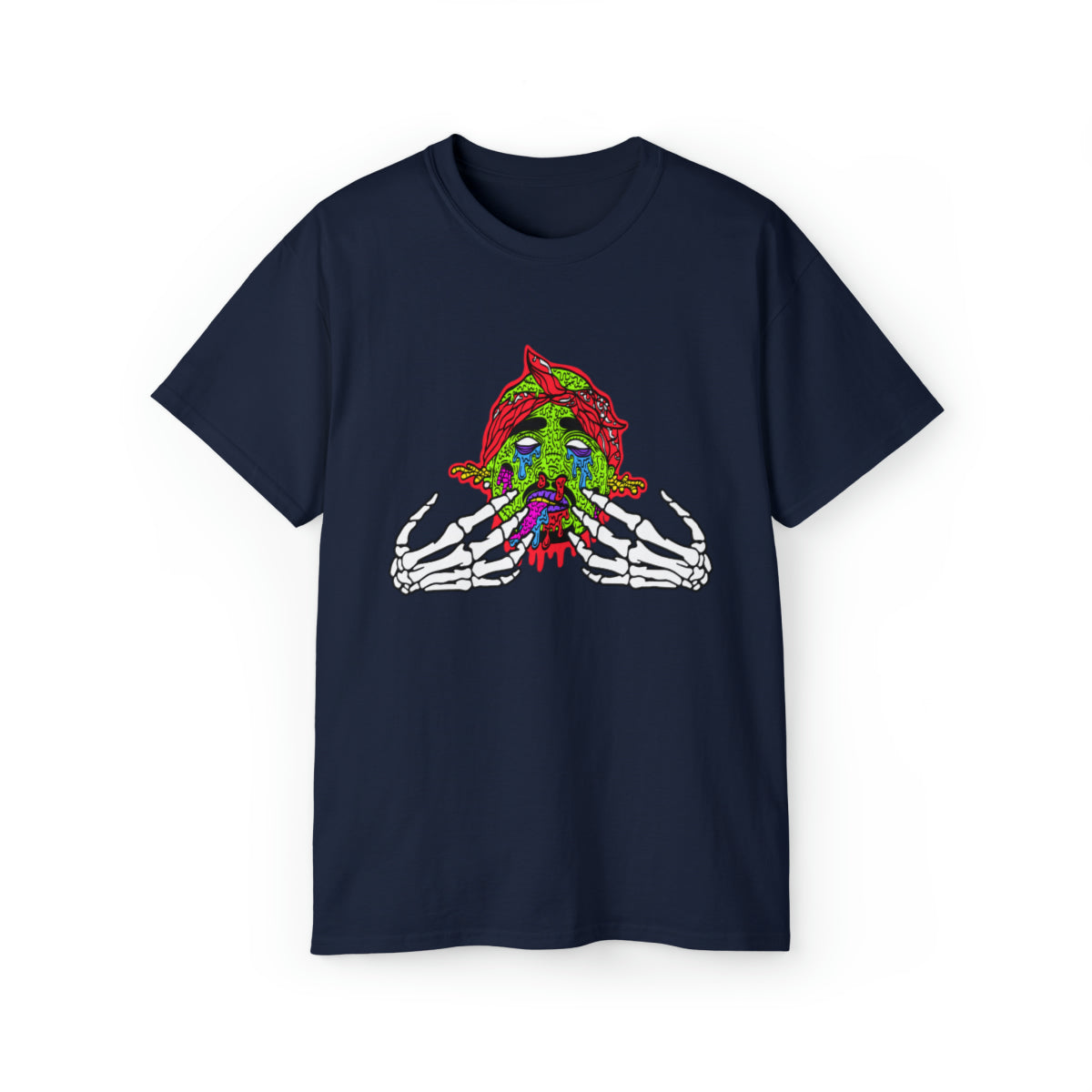 2Pac Monster  T-Shirt - Navy, M image