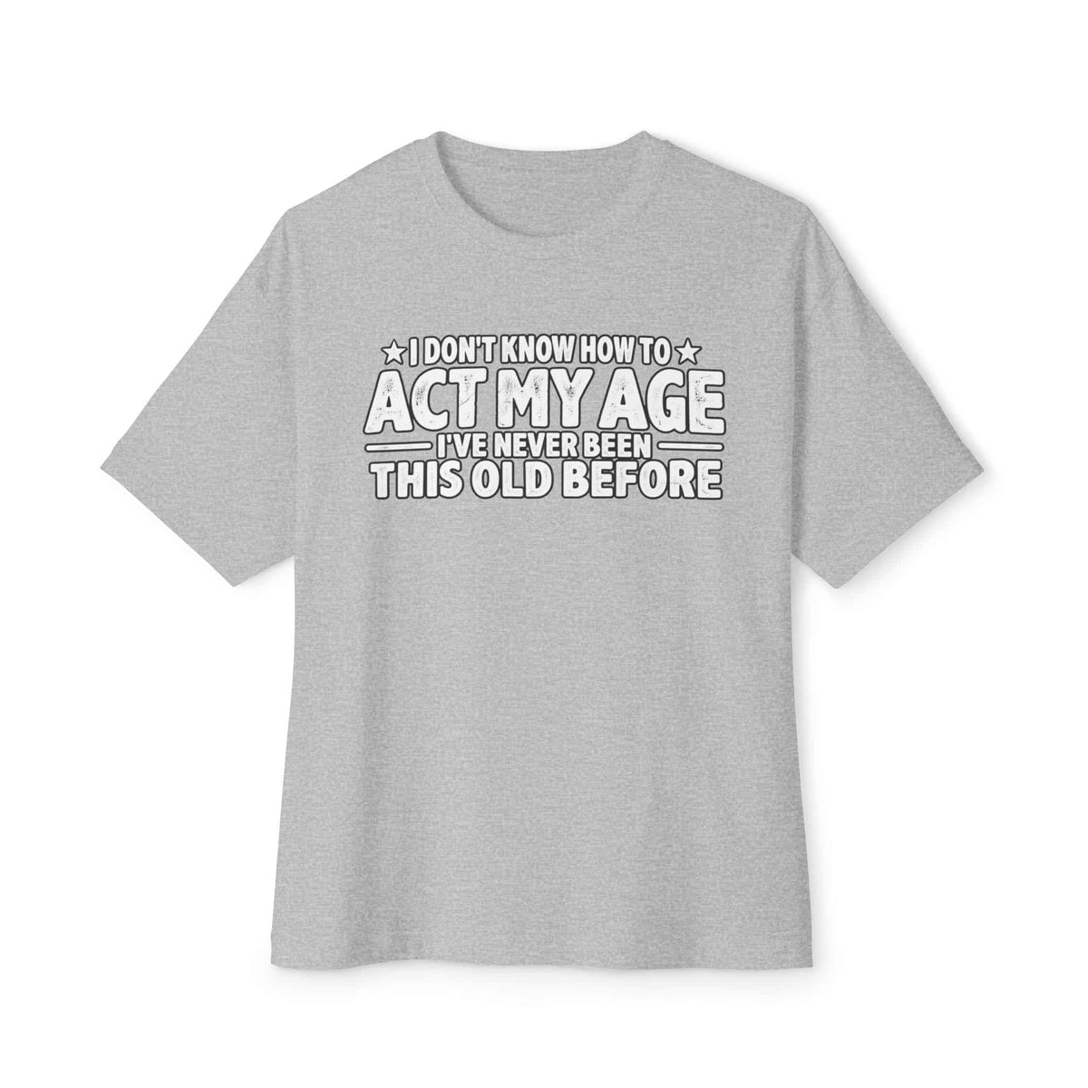 Graphic Print Unisex Oversized Boxy Tee - POD0034 - Athletic Heather, L image