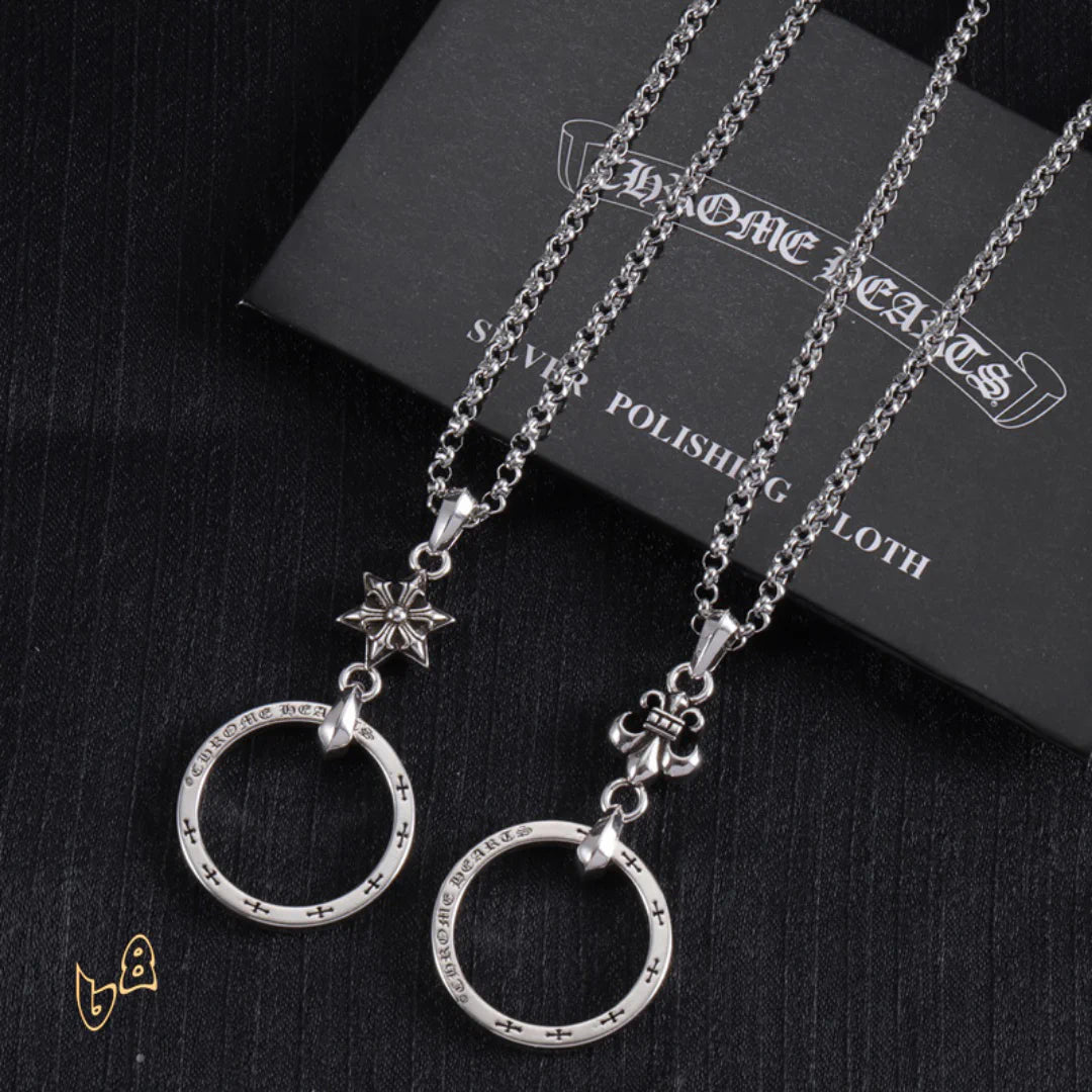 CH Circle Pendant Necklace - CH0023 image 1