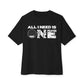 ALL_I_NEED_IS Unisex Oversized Boxy Tee - Black, 3XL image