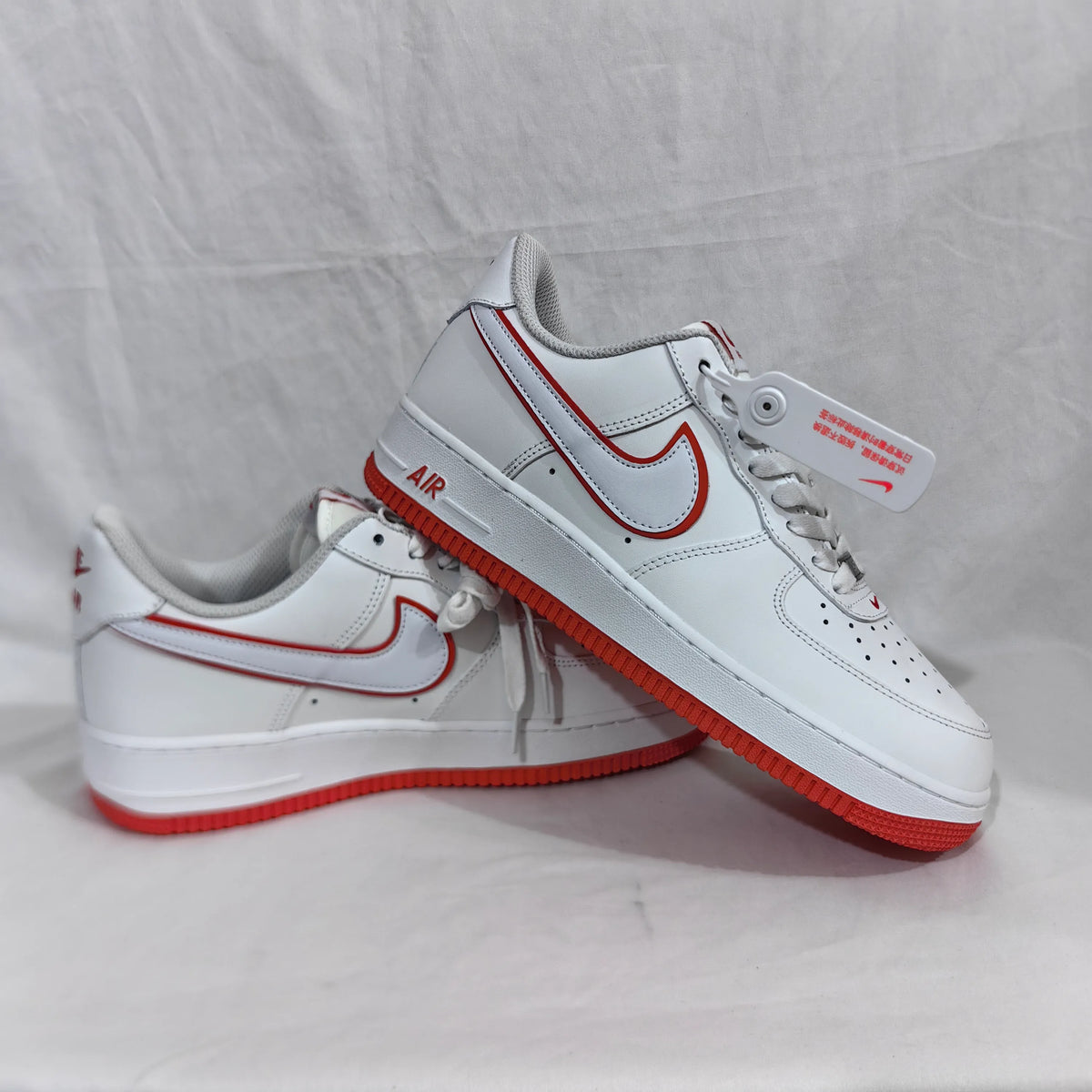 AF 1 Low White Picante Red Shoes Sneakers - nk0003173 image 2