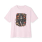 Halloween Horror Unisex Oversized Boxy Tee - Soft Pink, L image