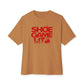 Graphic Print Unisex Oversized Boxy Tee - POD0040 - Toast, 3XL image