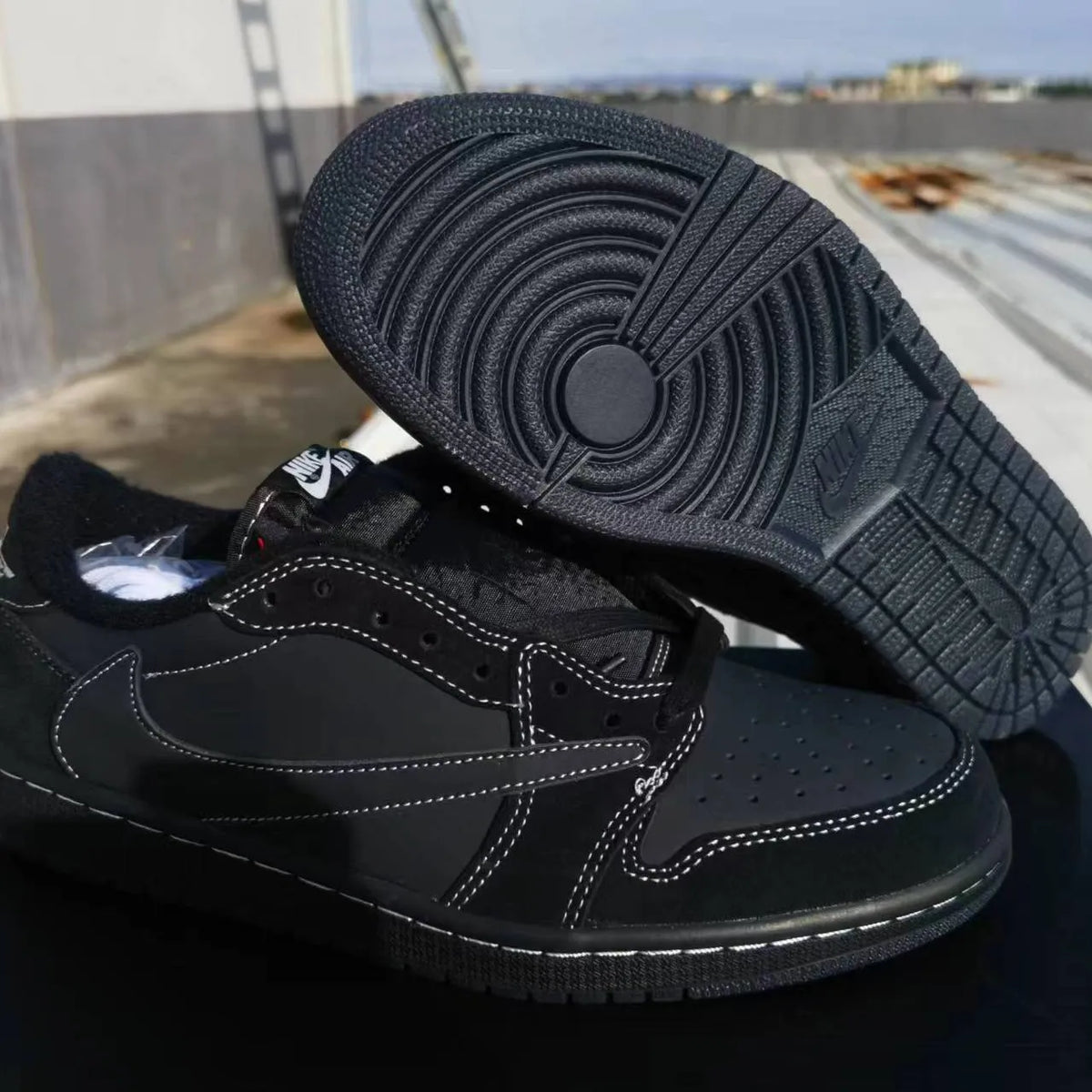 Travis Scott x AJ 1 Low Black Phantom Shoes Sneakers - nk0002354 image 4