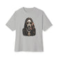 Halloween Ghostface Unisex Oversized Boxy Tee - Athletic Heather, S image