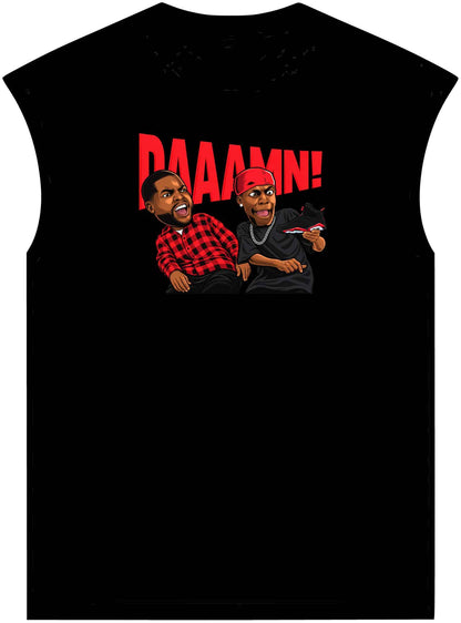 Graphic Print Unisex Garment-Dyed Muscle Tee – POD0035 image 0