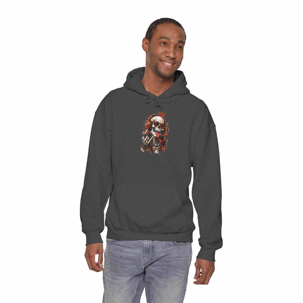Neon Skull DJ Hooded Sweatshirt image 43