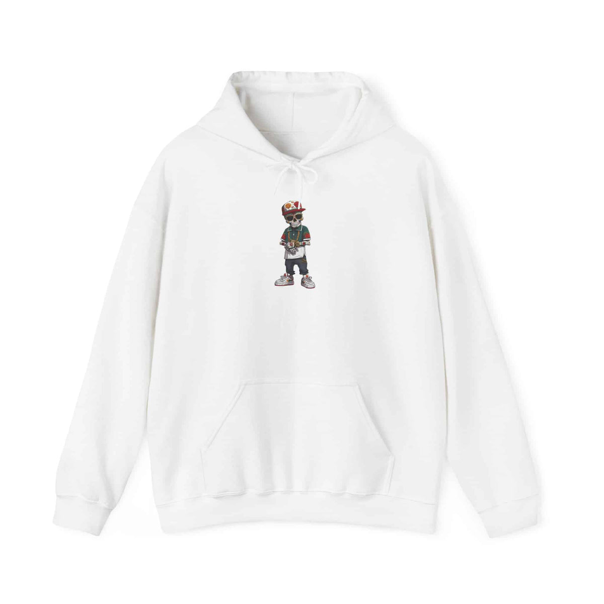 Skull Luxury Hooded Sweatshirt - XL, White image