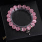 CH Beaded Cross Flower Bracelet - CH0074 - Pink image