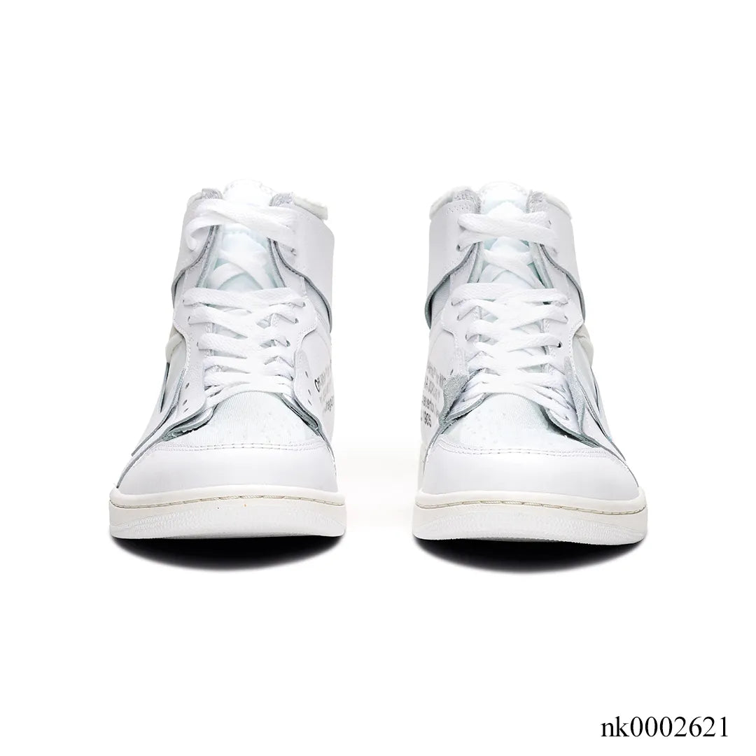 OW x AJ 1 High White Shoes Sneakers – nk0002621 image 4