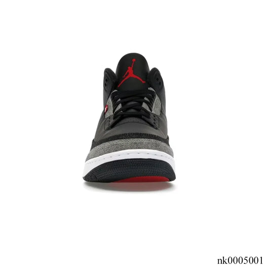 Levi’s x AJ 3 Black Denim Shoes Sneakers – nk0005001 image 2