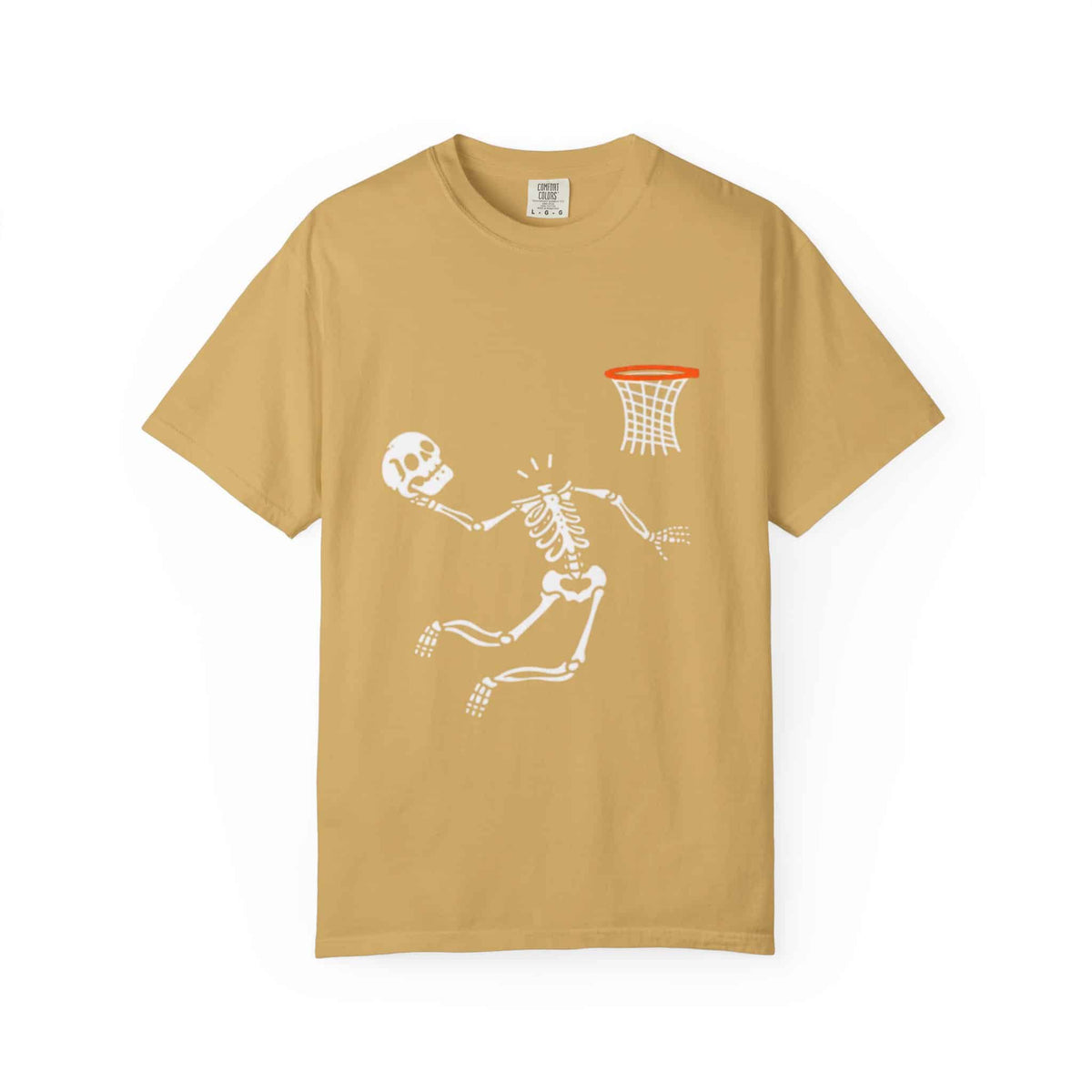 Halloween Basketball Skeleton Unisex Garment-Dyed T-shirt image