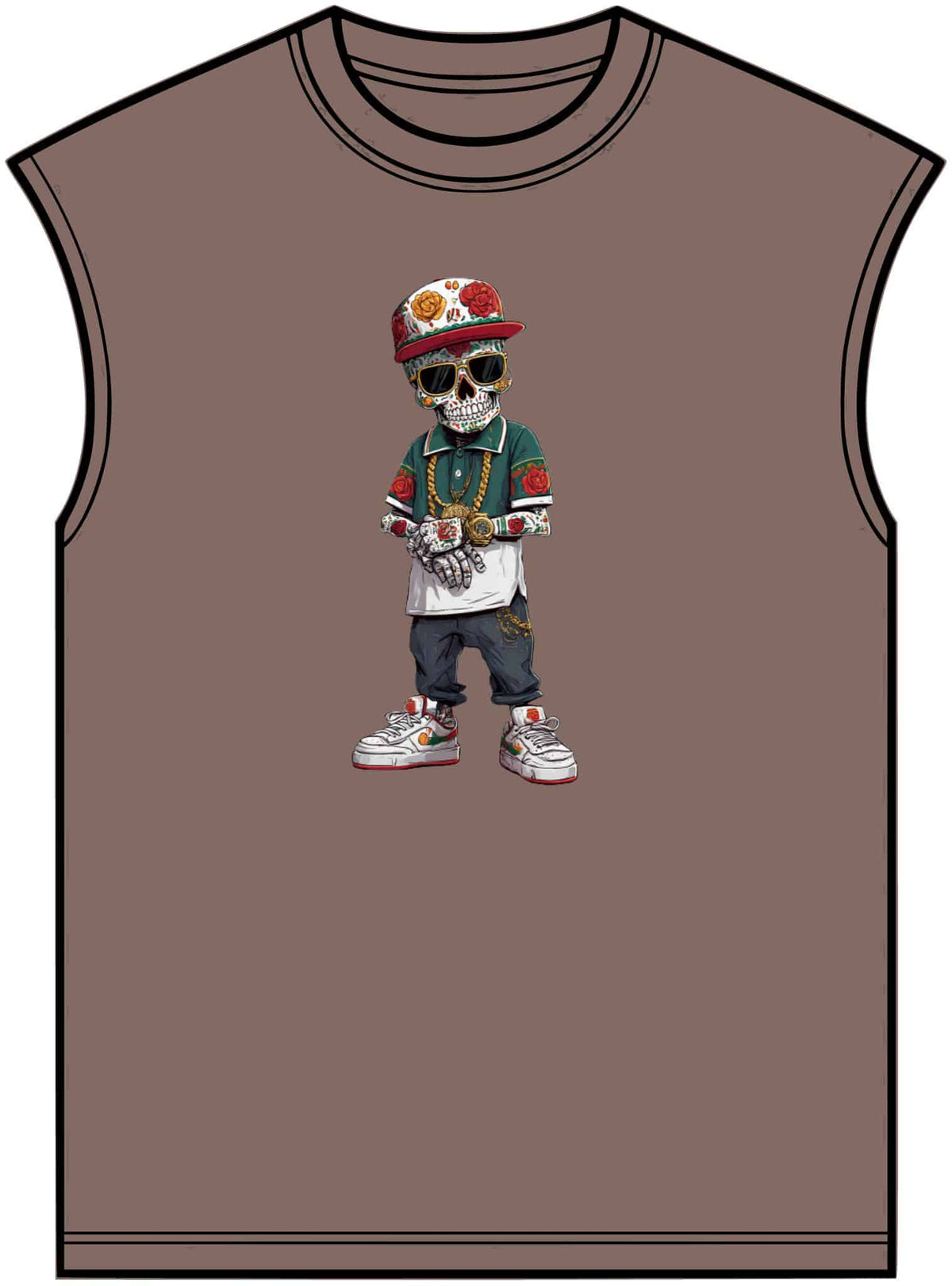 Skull Luxury Unisex Garment-Dyed Muscle Tee image