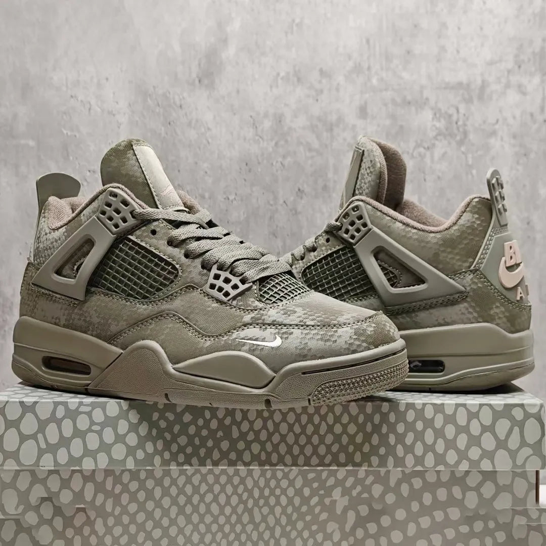 Nigel Sylvester x AJ 4 Army Green Mamba Shoes Sneakers - nk0004631 image 7