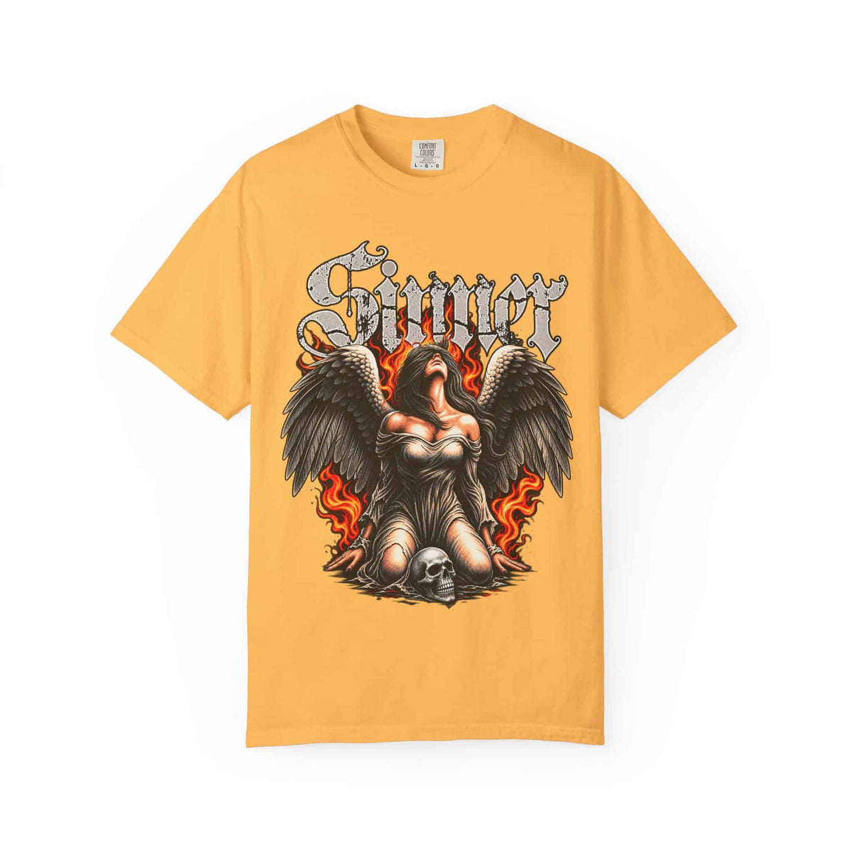 Sinner’s Flame Unisex Garment-Dyed T-shirt image