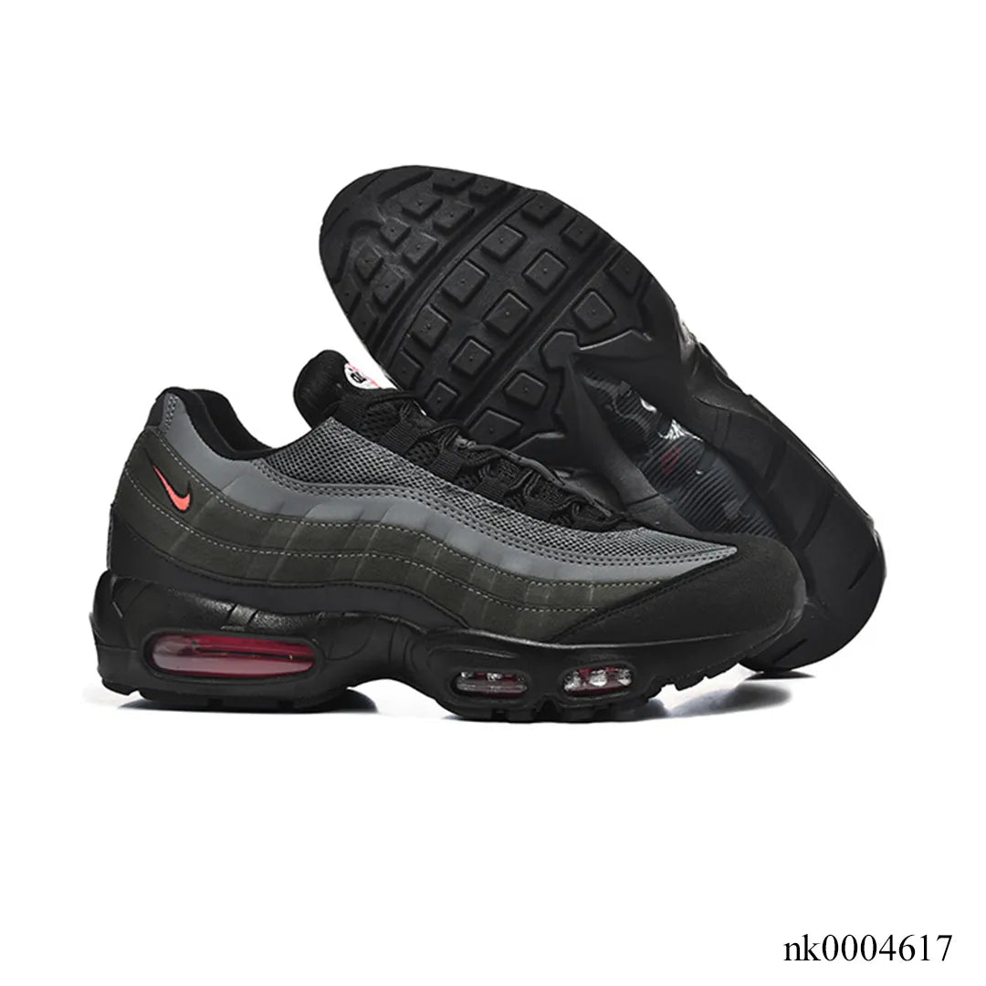 AM 95 Black Bright Crimson Shoes Sneakers - nk0004617 image 3
