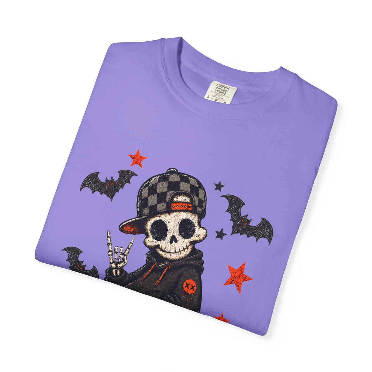 Boy Skeleton Halloween Unisex Garment-Dyed T-shirt image 51