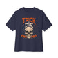 TRICK OR DIE Unisex Oversized Boxy Tee - Navy, 3XL image