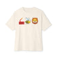 Bee Unisex Oversized Boxy Tee - Natural, L image