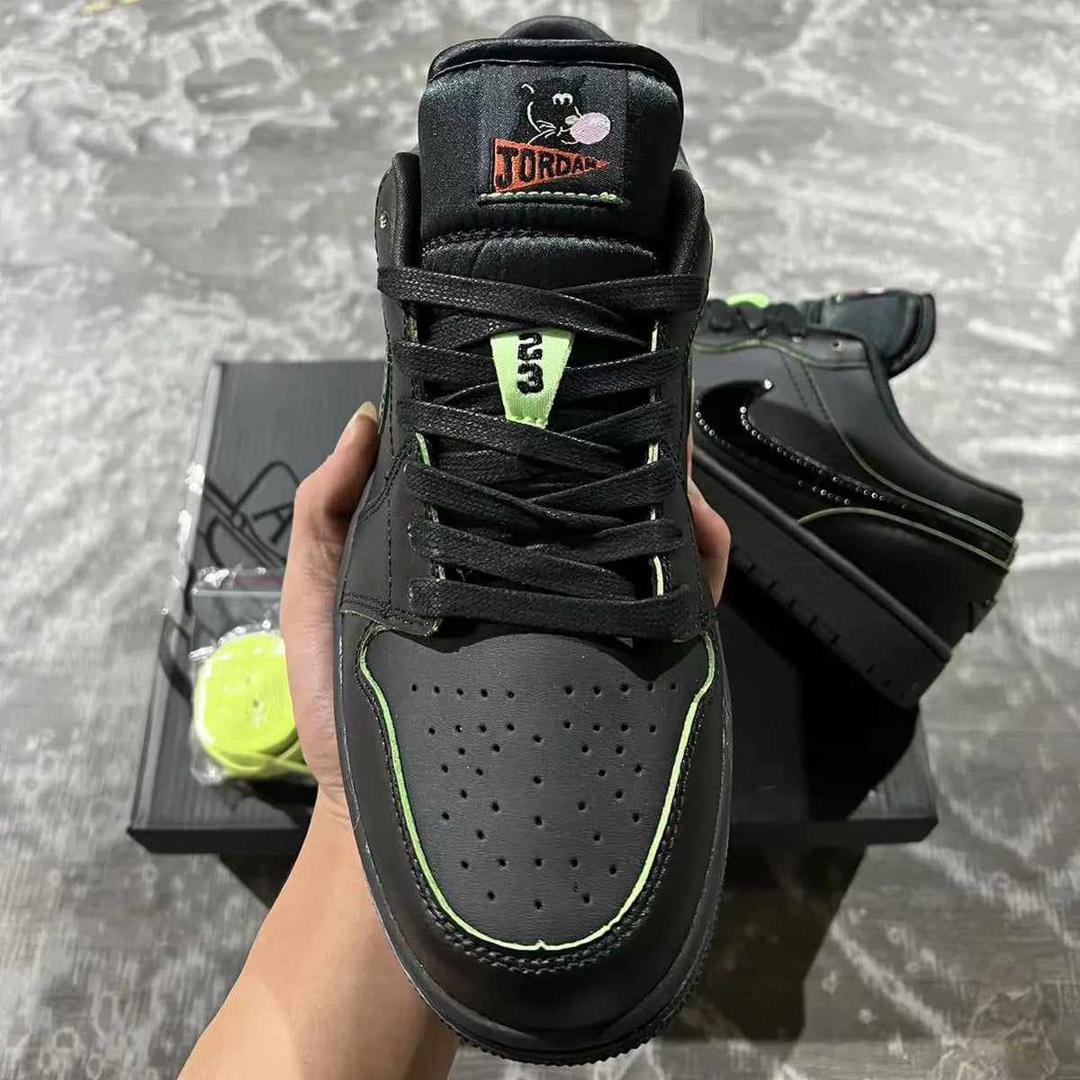 AJ 1 Low Black Cat Shoes Sneakers - nk0004119 image 9