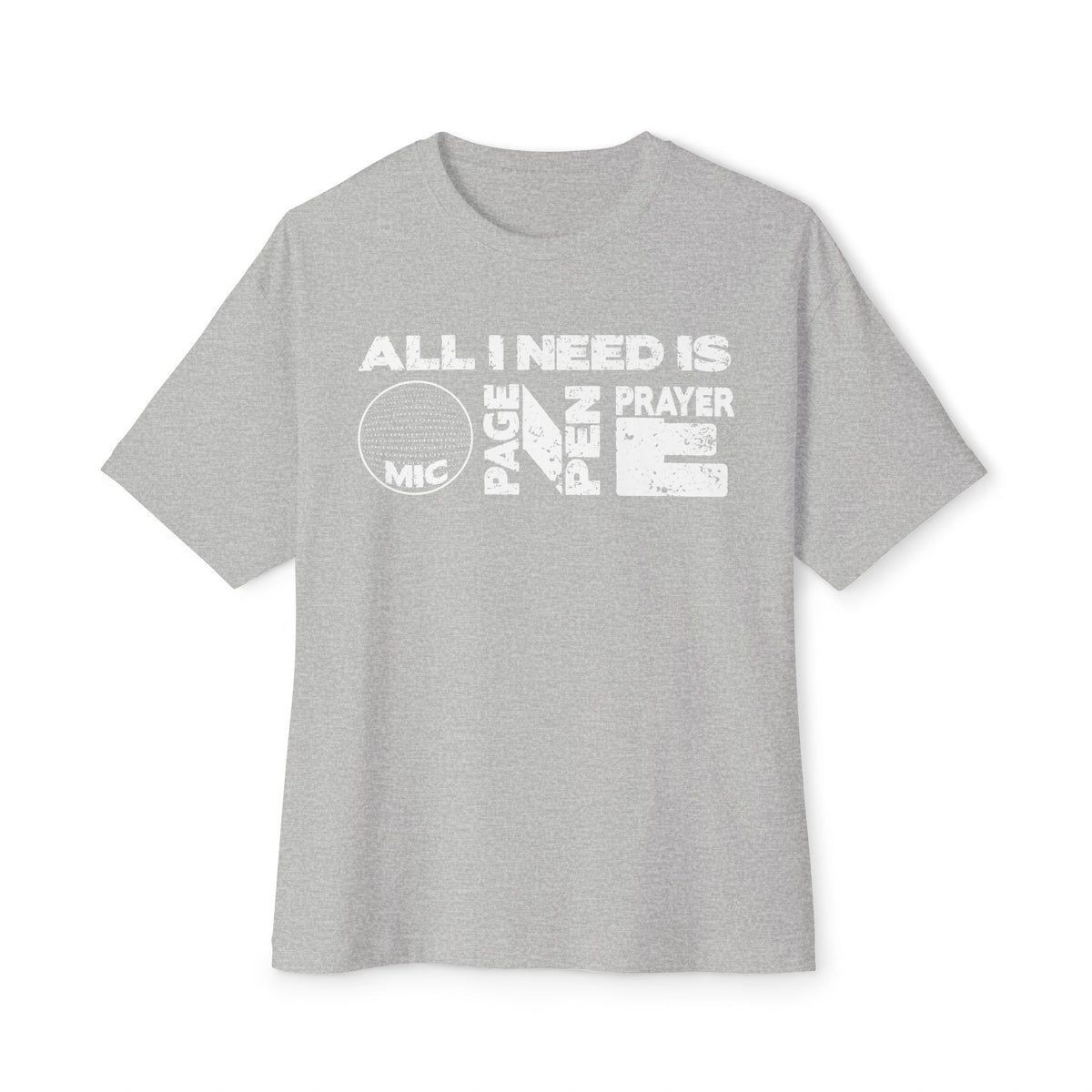 ALL_I_NEED_IS Unisex Oversized Boxy Tee - Athletic Heather, 2XL image