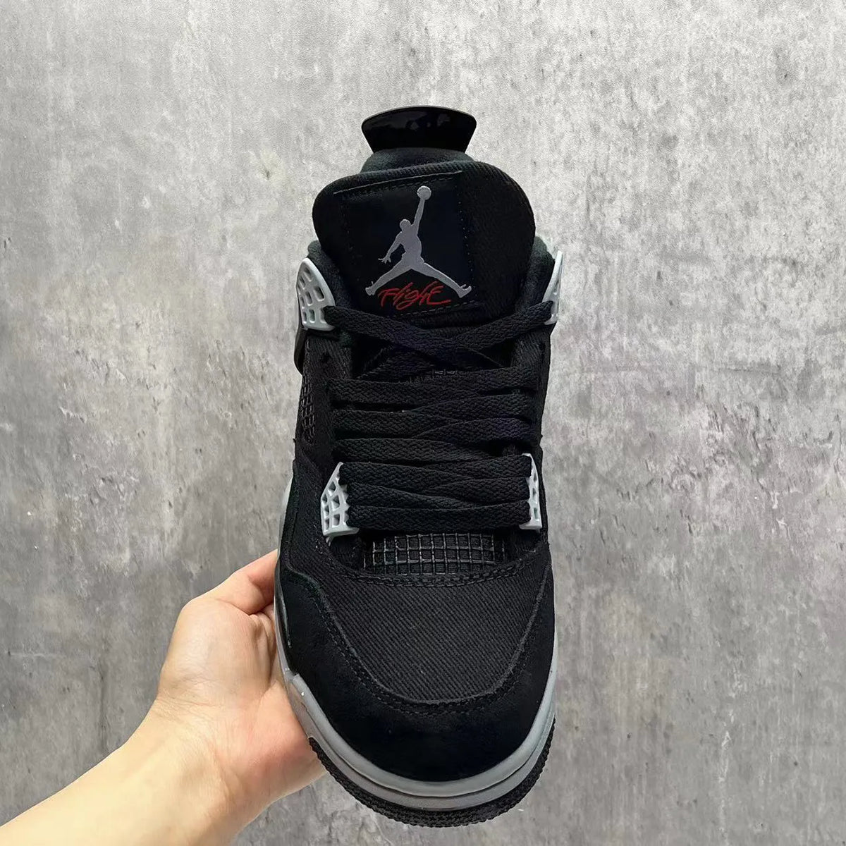 AJ 4 Retro Black Canvas Shoes Sneakers - nk0002275 image 12