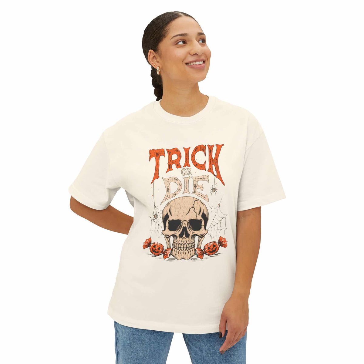 TRICK OR DIE Unisex Oversized Boxy Tee image 12