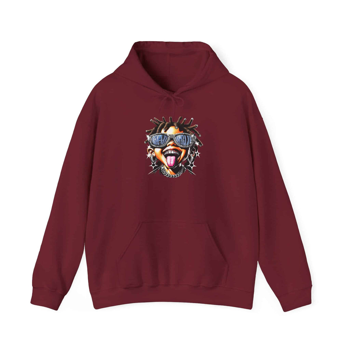 Diamond Drip Hooded Sweatshirt - 5XL, Garnet image