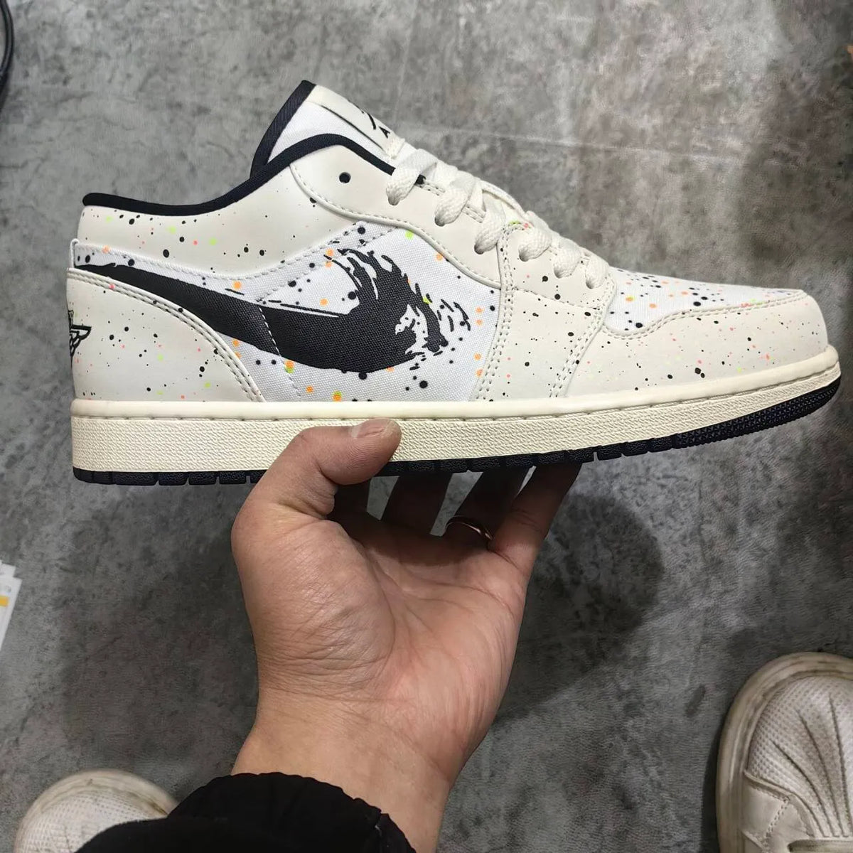 AJ 1 Low Brushstroke Shoes Sneakers - nk0003737 image 5