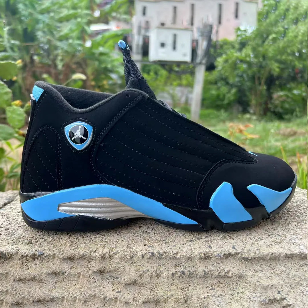 AJ 14 Black University Blue Shoes Sneakers – nk0004488 image 4