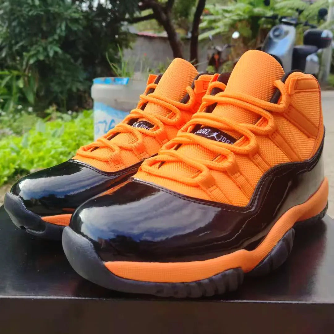 AJ 11 Black Orange Shoes Sneakers - nk0004301 image 3