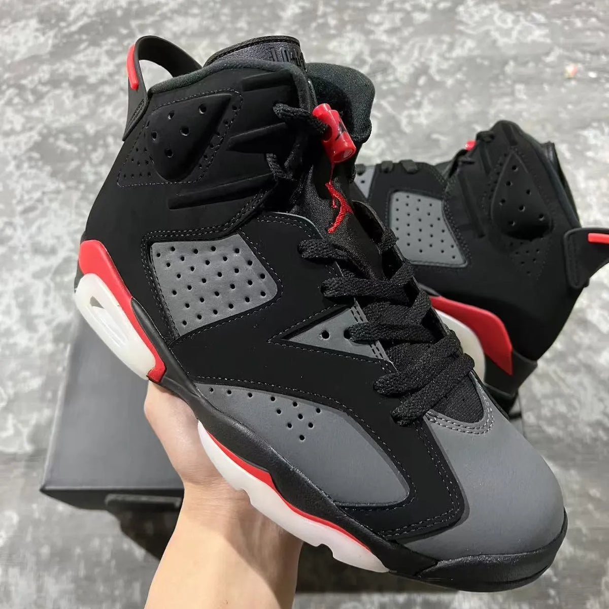 AJ 6 Fire Red Shoes Sneakers – nk0004367 image 3