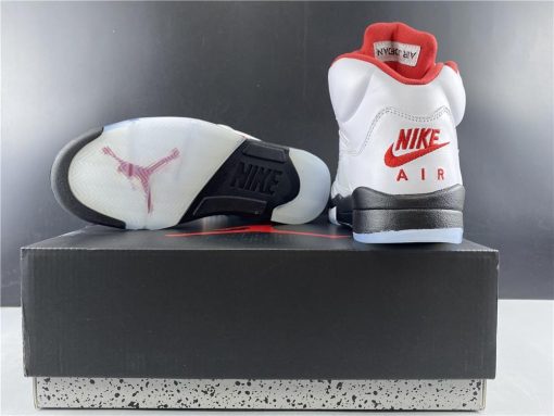 AJ 5 Fire Red Silver Tongue (2020) Shoes Sneakers - nk0000787 image 15