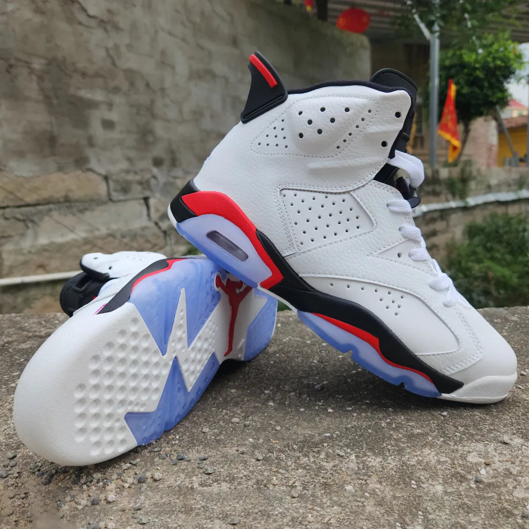 AJ 6 White/Fire Red 2025 Shoes Sneakers - nk0004065 image 6