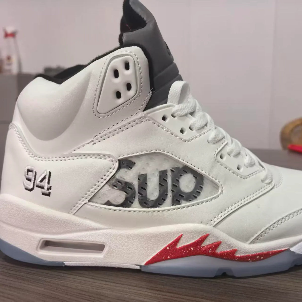 SUP x AJ 5 White Shoes Sneakers - nk0004701 image 8