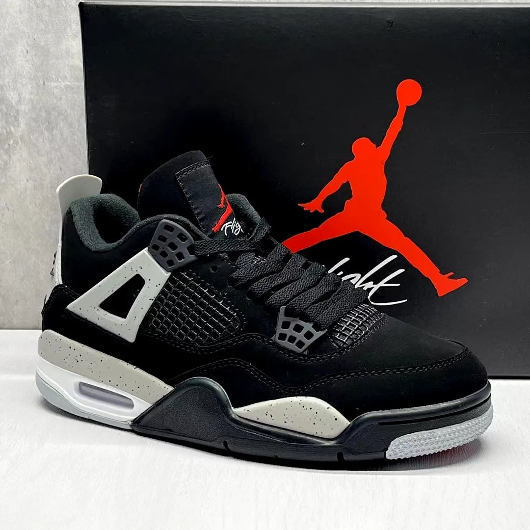 AJ 4 Black Cement Shoes Sneakers - nk0004141 image 2