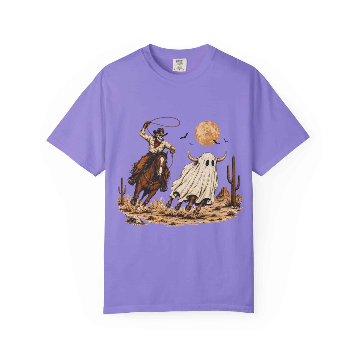 Halloween Basketball Skeleton Unisex Garment-Dyed T-shirt image
