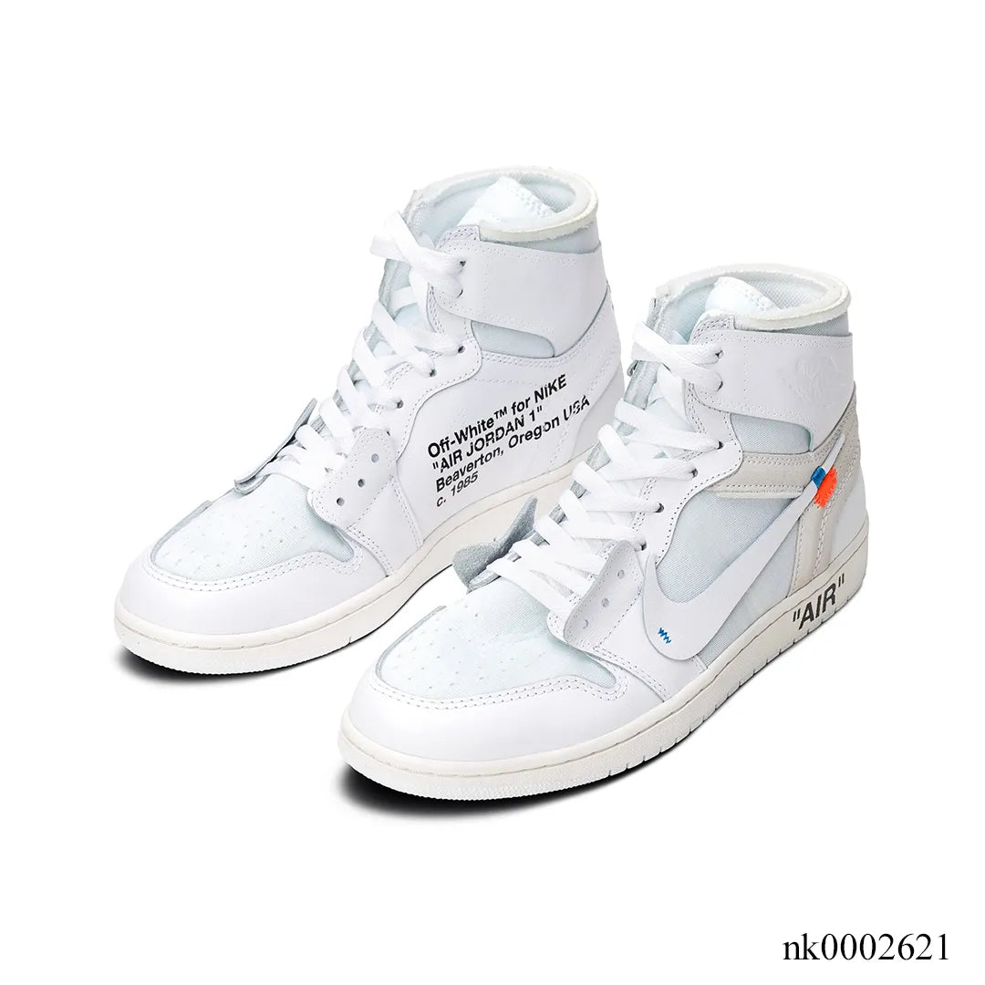 OW x AJ 1 High White Shoes Sneakers – nk0002621 image 2