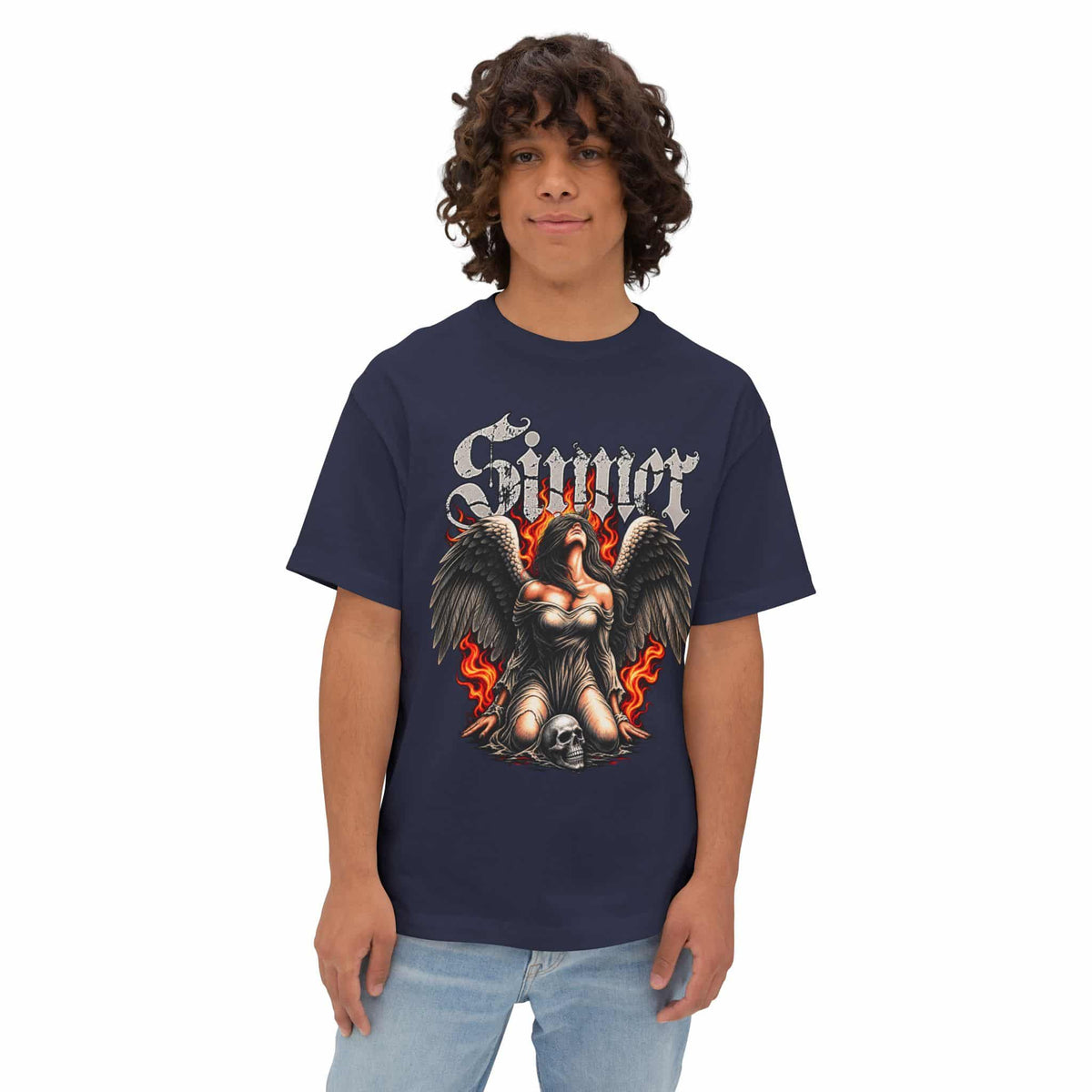 Sinner’s Flame Unisex Oversized Boxy Tee image 44