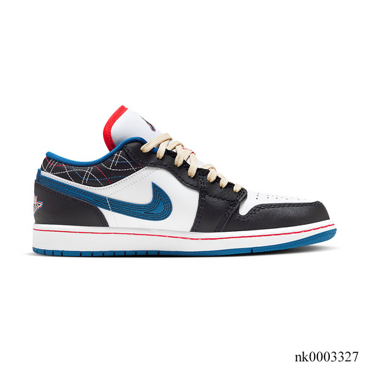AJ 1 Low SE Black Industrial Blue Shoes Sneakers - nk0003327 image 0