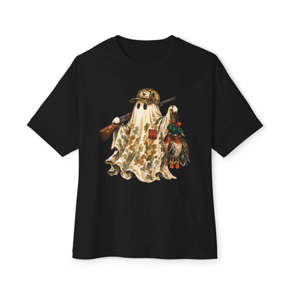 Hunting Season Spooky Camo Mallards Unisex Oversized Boxy Tee image 0