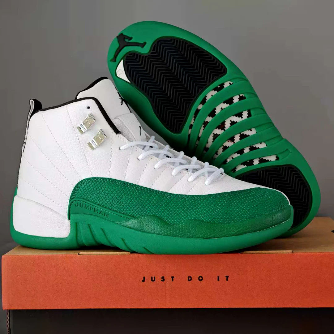 AJ 12 Bucks White Green Shoes Sneakers - nk0004699 image 5
