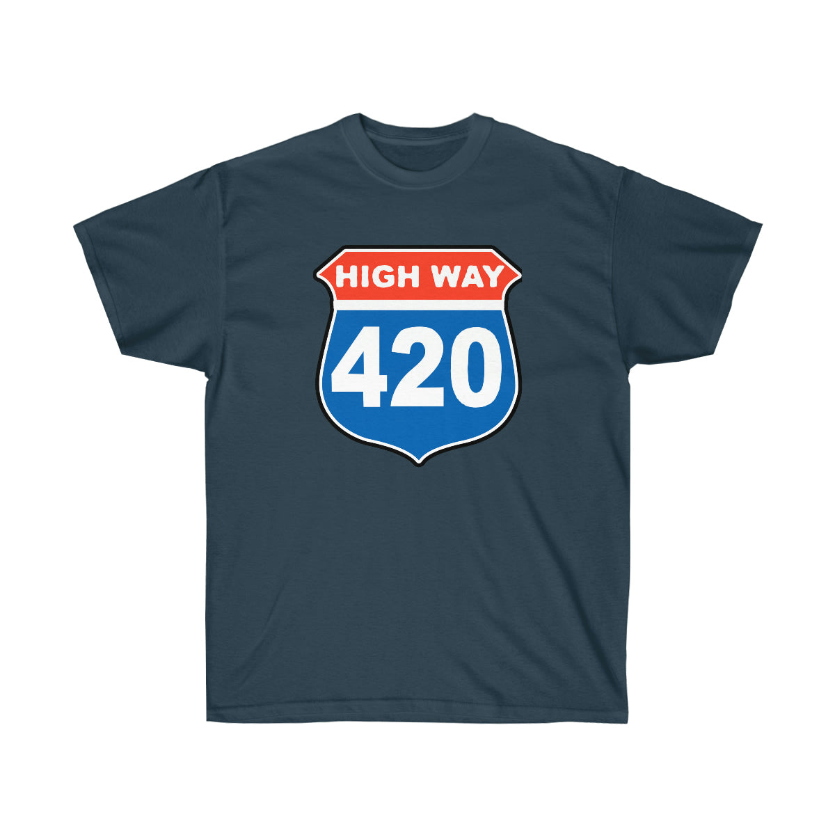 High Way 420 Men T-Shirt - Blue Dusk, L image