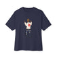 Rebel Attitude Unisex Oversized Boxy Tee - Navy, 3XL image