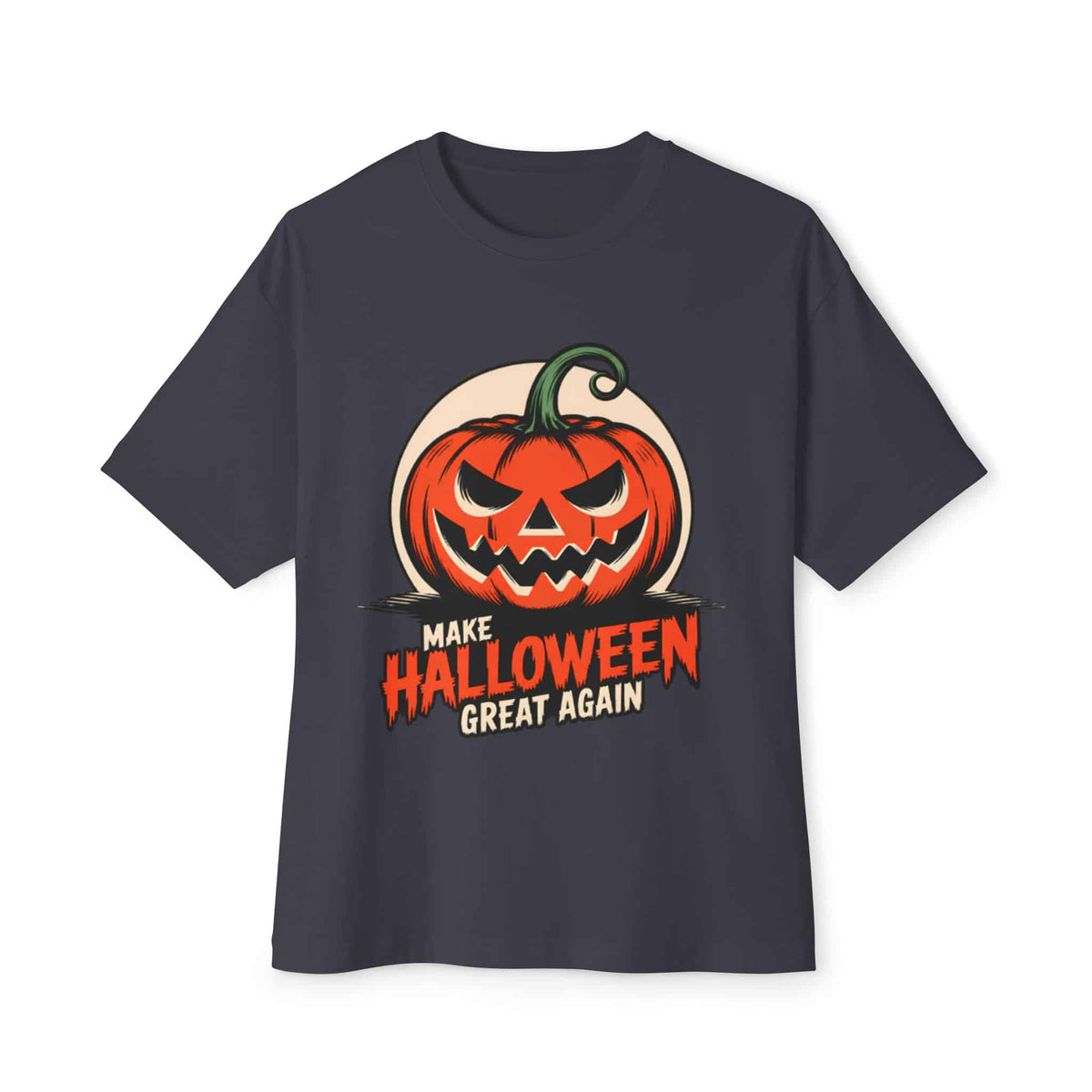 Make Halloween Great Again Unisex Oversized Boxy Tee - Dark Grey, 3XL image