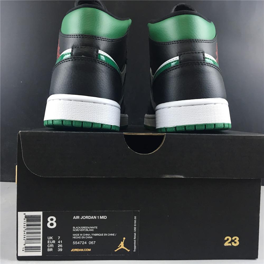 AJ 1 Mid Green Toe Shoes Sneakers - nk0000120 image 4