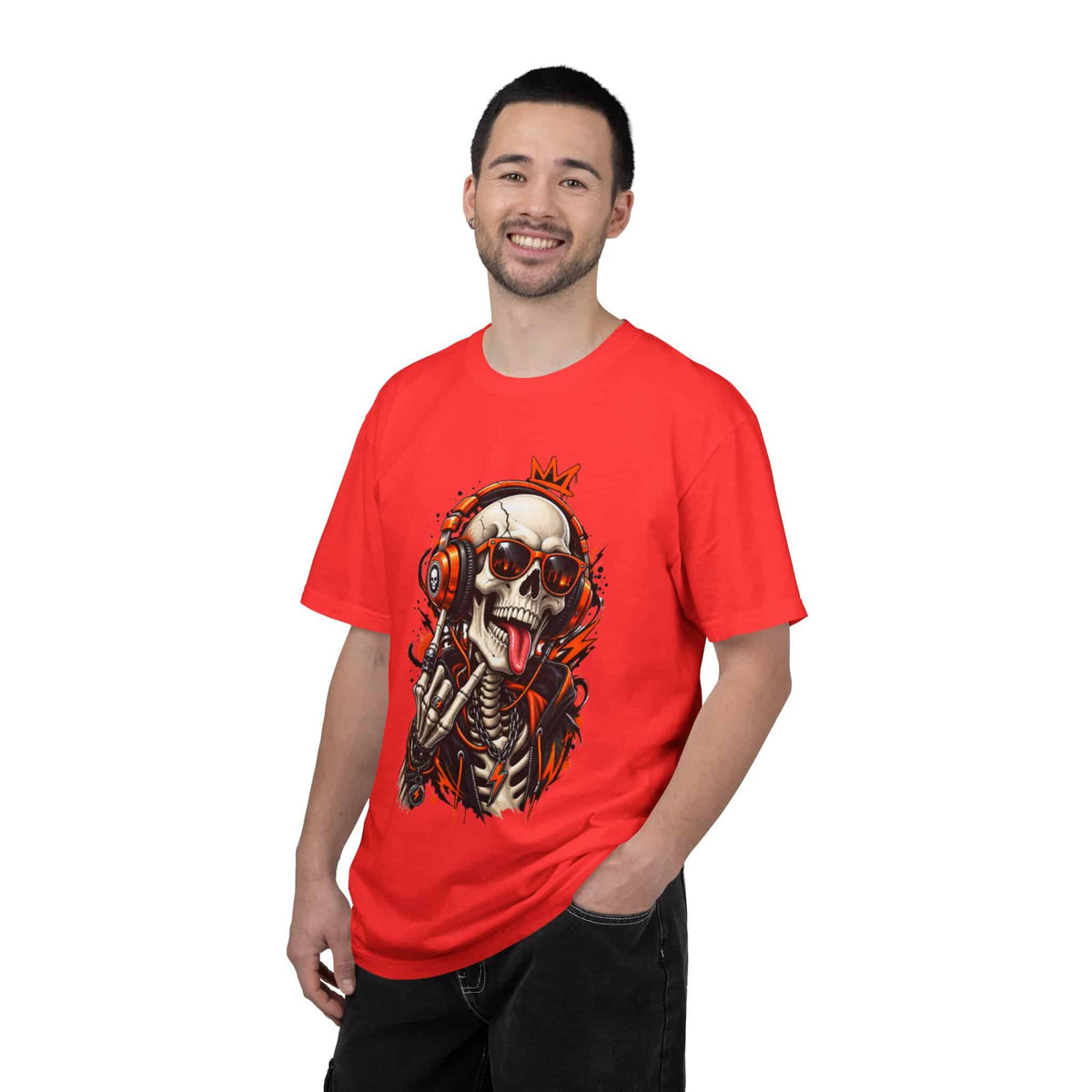 Neon Skull DJ Unisex Garment-Dyed T-shirt image 100