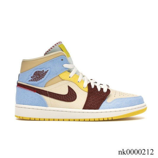 AJ 1 Mid SE Fearless Maison Chateau Rouge Shoes Sneakers - nk0000212 image 0