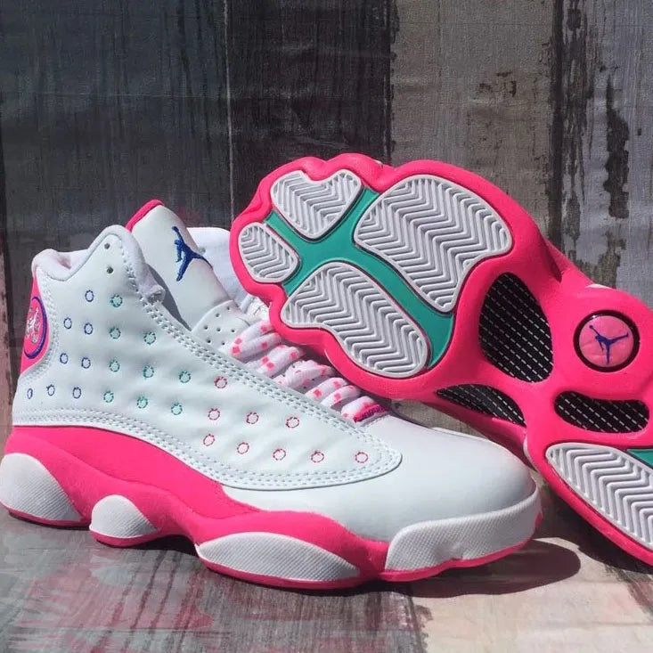 AJ 13 White Pink Blue Shoes Sneakers - nk0001595 image 7