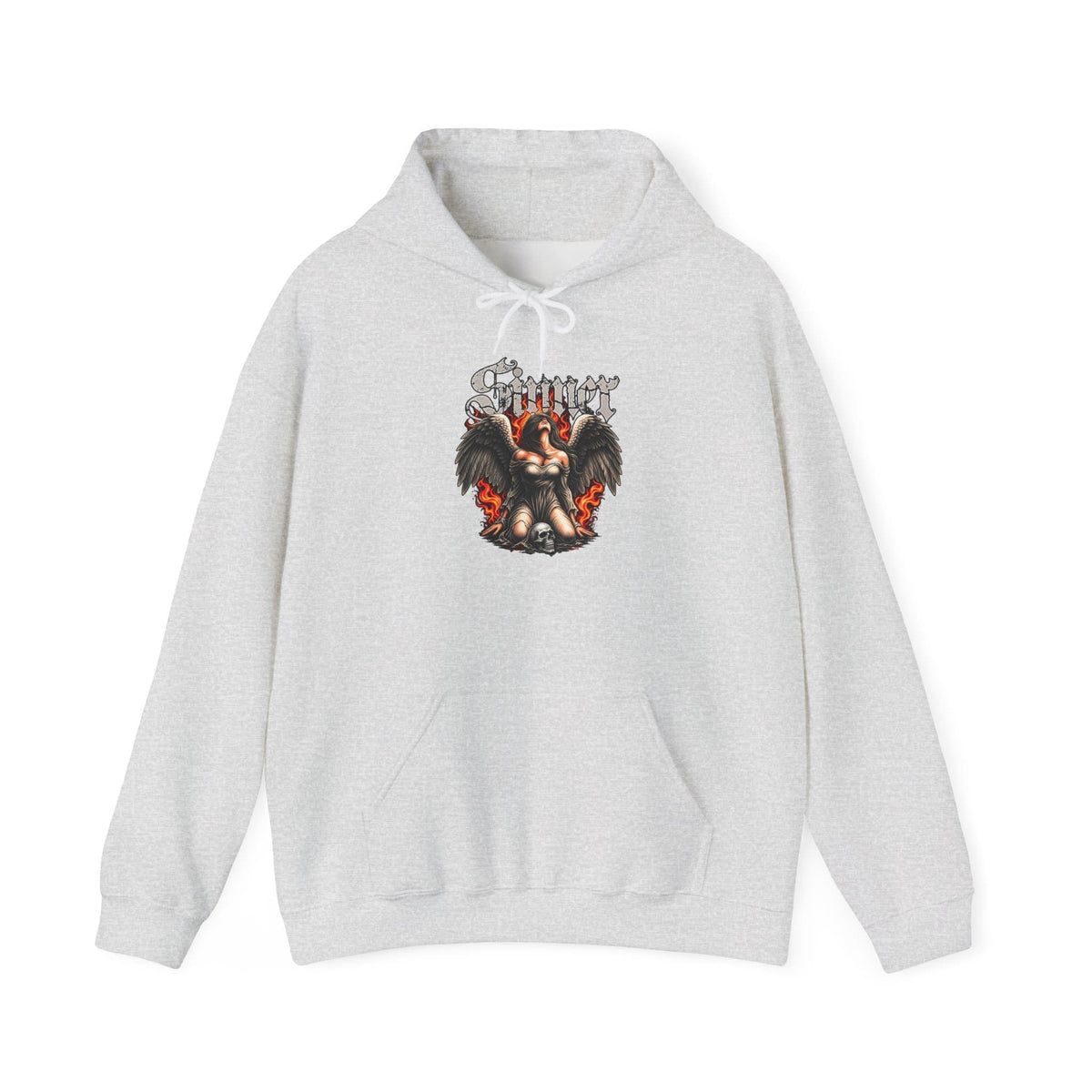 Sinner’s Flame Hooded Sweatshirt - XL, Ash image